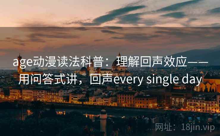 age动漫读法科普：理解回声效应——用问答式讲，回声every single day
