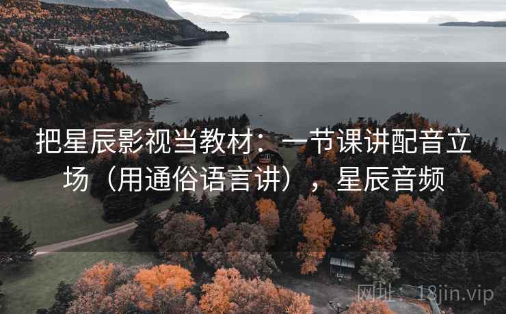 把星辰影视当教材：一节课讲配音立场（用通俗语言讲），星辰音频